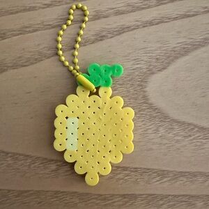 Yellow Lemon Bead Keychain